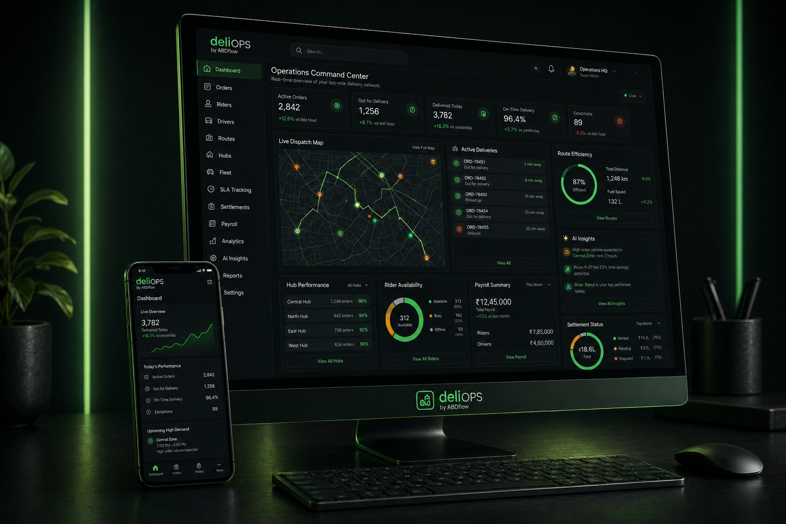 deliOPS delivery operations dashboard